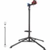 TECTAKE Support De Montage Vèlo, Pied D'Atelier D'Entretien De Réparation Charge 25 Kg Réglable Pliable 85 Cm X 85 Cm X 200 Cm - Noir -TECTAKE Soldes 2022 10170765 1