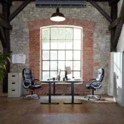 TECTAKE Bureau Assis Debout Pied De Bureau Réglable En Hauteur Electrique 180 Cm X 68 Cm X 123 Cm En Acier Blanc - Blanc -TECTAKE Soldes 2022 10586609 3