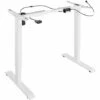 TECTAKE Bureau Assis Debout Pied De Bureau Electrique Réglable Moteur 25W 121 Cm X 65 Cm X 121 Cm En Acier Blanc - Blanc