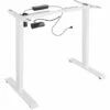 TECTAKE Bureau Assis Debout Pied De Bureau Electrique Réglable Hauteur Et Largeur 121 Cm X 65 Cm X 121 Cm En Acier Blanc - Blanc
