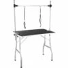 TECTAKE Table De Toilettage Pliante Avec Double Sangle Et Surface De Travail Antidérapante - Noir/gris -TECTAKE Soldes 2022 11481723 1
