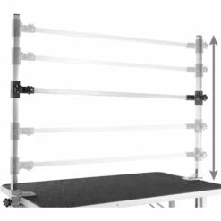 TECTAKE Table De Toilettage Pliante Avec Double Sangle Et Surface De Travail Antidérapante - Noir/gris -TECTAKE Soldes 2022 11481723 4