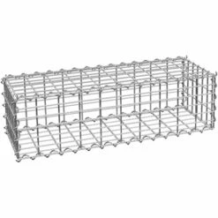 TECTAKE Gabion à Pierre De Soutènement En Acier Galvanisé 100 Cm X 30 Cm X 30 Cm - Gris