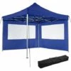 TECTAKE Tonnelle De Jardin Terrasse Pliante Autoportée Réglable 3 X 3 M Structure En Aluminium à 2 Parois Bleu + Sac De Transport - Bleu -TECTAKE Soldes 2022 12271598 1