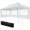 TECTAKE Tonnelle De Jardin Terrasse Pliante Autoportée Réglable 6 X 3 M Structure En Aluminium à 2 Parois Blanc + Sac De Transport - Blanc -TECTAKE Soldes 2022 12271606 1