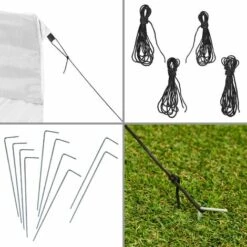 TECTAKE Tonnelle De Jardin Terrasse Pliante Autoportée Réglable 6 X 3 M Structure En Aluminium à 2 Parois Blanc + Sac De Transport - Blanc -TECTAKE Soldes 2022 12271606 4