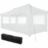 TECTAKE Tonnelle De Jardin Terrasse Pliante Autoportée Réglable 6 X 3 M Structure En Aluminium à 4 Parois Blanc + Sac De Transport - Blanc -TECTAKE Soldes 2022 12271611 1