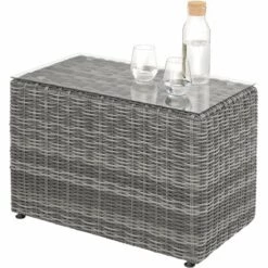 TECTAKE Canapé De Jardin SAN DOMINO 4 Places Modulable En Bain De Soleil En Résine Tressée Et Aluminium Gris - Gris -TECTAKE Soldes 2022 12735947 5