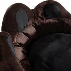 TECTAKE Panier Pour Chien Et Chat Design En Forme De Patte Doux En Polyester 80 Cm X 33 Cm Marron Noir - Noir/marron -TECTAKE Soldes 2022 14454282 3