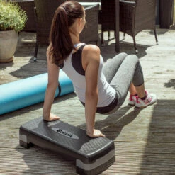 TECTAKE Planche De Step, Stepper 2 Hauteurs, 68,5 Cm X 29 Cm Gris Noir - Noir -TECTAKE Soldes 2022 15102605 4