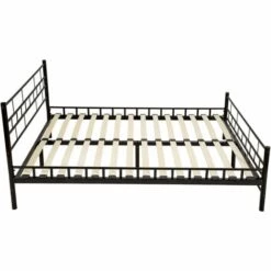 TECTAKE Lit Adulte 2 Places 140 Cm X 200 Cm En Métal Avec Sommier à Lattes Morphée Noir - Noir -TECTAKE Soldes 2022 15103139 3