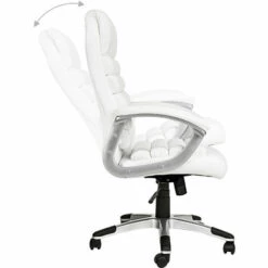 TECTAKE Fauteuil De Bureau Confortable Ergonomique Hauteur Réglable Avec Accoudoirs Fixes Blanc - Blanc 11 TECTAKE Fauteuil De Bureau Confortable Ergonomique Hauteur Réglable Avec Accoudoirs Fixes Blanc - Blanc -TECTAKE Soldes 2022 15103419 5