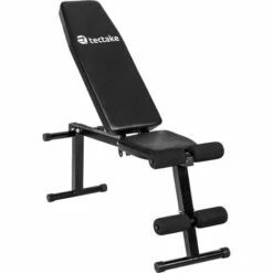 TECTAKE Banc De Musculation, D'Halt?rophilie Réglable En Acier 125 Cm X 34 Cm X 129 Cm - Noir