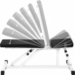 TECTAKE Banc De Musculation Pour Abdominaux Réglable 120 Cm X 47 Cm X 114 Cm Blanc Noir - Noir/blanc -TECTAKE Soldes 2022 15103448 5