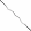 TECTAKE Barre De Musculation Curl Molet?e En Acier 120 Cm X 3 Cm + 2 Bagues De Serrage - Gris Chrome -TECTAKE Soldes 2022 15103452 1