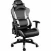 TECTAKE Chaise De Bureau, Fauteuil De Bureau RACING SPORT Rembourrage épais - Hauteur Réglable - Inclinable Pivotante Gris Noir - Blanc/gris/noir -TECTAKE Soldes 2022 15103457 1