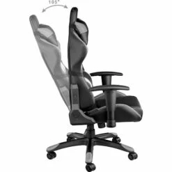 TECTAKE Chaise De Bureau, Fauteuil De Bureau RACING SPORT Rembourrage épais - Hauteur Réglable - Inclinable Pivotante Gris Noir - Blanc/gris/noir -TECTAKE Soldes 2022 15103457 3