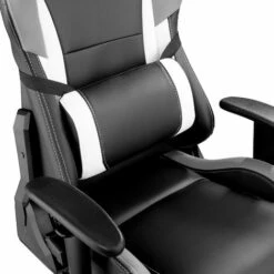 TECTAKE Chaise De Bureau, Fauteuil De Bureau RACING SPORT Rembourrage épais - Hauteur Réglable - Inclinable Pivotante Gris Noir - Blanc/gris/noir -TECTAKE Soldes 2022 15103457 4