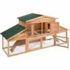 TECTAKE Clapier Pour Lapin Petits Rongeurs En Bois 226 Cm X 77 Cm X 95,5 Cm - Marron -TECTAKE Soldes 2022 15534950 1