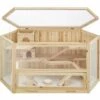 TECTAKE Cage ? Hamster Cochon D'Inde Petits Rongeurs Et Souris En Bois 115 Cm X 60 Cm X 58 Cm + Bol D'alimentation - Marron