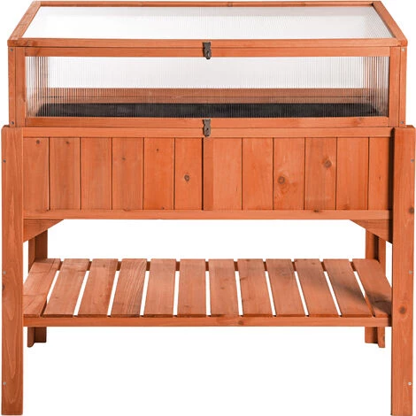 TECTAKE Carré Potager De Jardin Sur Pied Surélevé En Bois + 1 Châssis De Jardin 119 Cm X 53 Cm X 90 Cm Marron - Marron 5 TECTAKE Carré Potager De Jardin Sur Pied Surélevé En Bois + 1 Châssis De Jardin 119 Cm X 53 Cm X 90 Cm Marron - Marron – Image 3