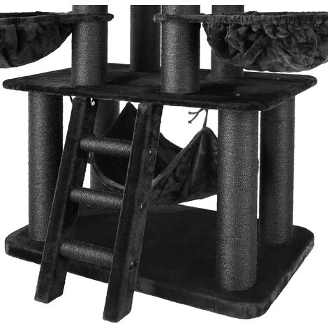 TECTAKE Arbre à Chat GISMO 195 cm - Griffoir, Grattoir Geant, Cadre D´escalade Pour Chat - Noir 5 TECTAKE Arbre à Chat GISMO 195 cm - Griffoir, Grattoir Geant, Cadre D´escalade Pour Chat - Noir – Image 4