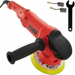 TECTAKE Polisseuse Excentrique 2200 ? 6300 Tours Par Minute Avec 1 Disque De Rotation - Noir/rouge