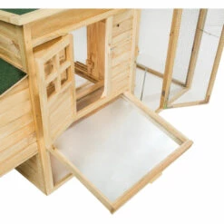 TECTAKE Poulailler En Bois Pour Poule Lapin Petits Animaux 198 Cm X 75 Cm X 102 Cm Marron - Marron -TECTAKE Soldes 2022 18216615 5