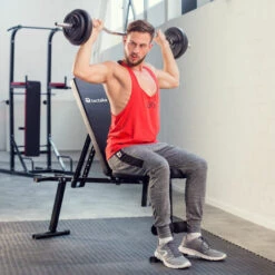 TECTAKE Banc De Musculation Abdominaux Dorsaux Pectoraux, Pliable Universel 125 Cm X 30 Cm X 51 Cm Noir - Noir -TECTAKE Soldes 2022 18301924 4