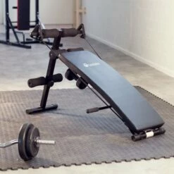 TECTAKE Banc De Musculation Pliable Abdominaux Et Dorsaux, Banc D'entraînement + 2 Haltères + 2 Cordes D'entraînement - Noir -TECTAKE Soldes 2022 18322984 4