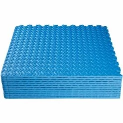 TECTAKE Tapis De Sol De Gym Sport Avec 12 Dalles De Protection En Mousse 61 Cm X 61 Cm Bleu - Bleu -TECTAKE Soldes 2022 18339213 5