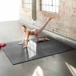 TECTAKE Tapis De Sol De Gym Sport Avec 8 Dalles De Protection En Mousse 61 Cm X 61 Cm Bleu - Bleu -TECTAKE Soldes 2022 18339220 2