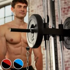 TECTAKE Cage De Musculation Traction Squats Barres Pour Dips 136 Cm X 142,5 Cm X 215 Cm Rouge - Noir/rouge -TECTAKE Soldes 2022 18339253 4