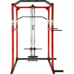 TECTAKE Cage De Musculation Traction Squats Barres Pour Dips 136 Cm X 142,5 Cm X 215 Cm Rouge - Noir/rouge -TECTAKE Soldes 2022 18339253 5