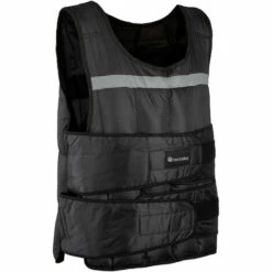 TECTAKE Blouson, Gilet De Musculation Lesté - Veste Lestée, Gilet D´entraînement, Gilet De Sport Lesté - 20 Kg - Noir