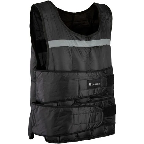 TECTAKE Blouson, Gilet De Musculation Lesté - Veste Lestée, Gilet D´entraînement, Gilet De Sport Lesté - 20 Kg - Noir 3 TECTAKE Blouson, Gilet De Musculation Lesté - Veste Lestée, Gilet D´entraînement, Gilet De Sport Lesté - 20 Kg - Noir