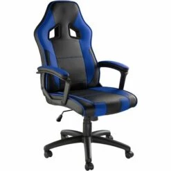 TECTAKE Chaise Gamer SENPAI - Chaise De Bureau, Fauteuil De Bureau, Siege De Bureau - Noir/bleu