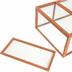 TECTAKE Enclos Pour Rongeurs 181 X 90 X 48 Cm - Parc D´extérieur, Enclos, Enclos Pour Petits Animaux - Marron/marron -TECTAKE Soldes 2022 18474094 3