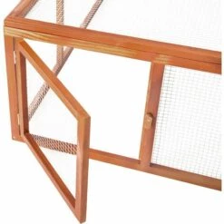 TECTAKE Enclos Pour Rongeurs 181 X 90 X 48 Cm - Parc D´extérieur, Enclos, Enclos Pour Petits Animaux - Marron/marron -TECTAKE Soldes 2022 18474094 4