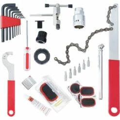 TECTAKE Kit De Réparation Vélo 50 Pièces - Reparation Velo, Matériel Vélo, Accessoire Vtt - Gris -TECTAKE Soldes 2022 18474117 5