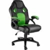 TECTAKE Chaise Gamer MIKE - Chaise De Bureau, Fauteuil De Bureau, Siege De Bureau - Noir/vert -TECTAKE Soldes 2022 18474355 1