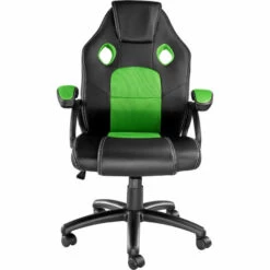 TECTAKE Chaise Gamer MIKE - Chaise De Bureau, Fauteuil De Bureau, Siege De Bureau - Noir/vert -TECTAKE Soldes 2022 18474355 3