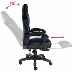 TECTAKE Chaise Gamer STORM - Chaise De Bureau, Fauteuil De Bureau, Siege De Bureau - Noir/bleu -TECTAKE Soldes 2022 18474374 4