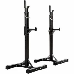 TECTAKE Rack De Rangement Pour Haltères Capacité 100 Kg 49 Cm X 46 Cm X 157 Cm En Acier Noir - Noir