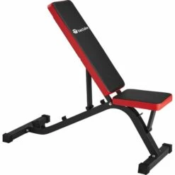 TECTAKE Appareil D'Entraînement De Fitness Banc De Musculation - Banc D´ Entraînement Pliable, Appareil à Abdominaux, Appareil De Fitness Sport - Noir/rouge