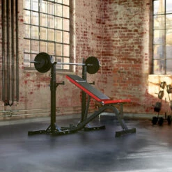 TECTAKE Appareil D'Entraînement De Fitness Banc De Musculation - Banc D´ Entraînement Pliable, Appareil à Abdominaux, Appareil De Fitness Sport - Noir/rouge -TECTAKE Soldes 2022 18826492 3