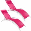 TECTAKE Lot De 2 Transats Avec Coussin De Tête - Lot De 2 Chaises Longues, Bains De Soleil, Transats Jardin - Rose Vif 2 TECTAKE Lot De 2 Transats Avec Coussin De Tête - Lot De 2 Chaises Longues, Bains De Soleil, Transats Jardin - Rose Vif -TECTAKE Soldes 2022 19176552 1