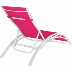 TECTAKE Lot De 2 Transats Avec Coussin De Tête - Lot De 2 Chaises Longues, Bains De Soleil, Transats Jardin - Rose Vif -TECTAKE Soldes 2022 19176552 5