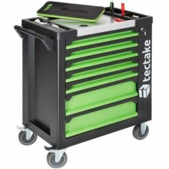 TECTAKE Servante D'atelier Avec Outils 1599 Pièces - Chariot à Outils, Desserte Outils, Servante Outillage - Noir