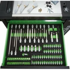TECTAKE Servante D'atelier Avec Outils 1599 Pièces - Chariot à Outils, Desserte Outils, Servante Outillage - Noir -TECTAKE Soldes 2022 19804104 5